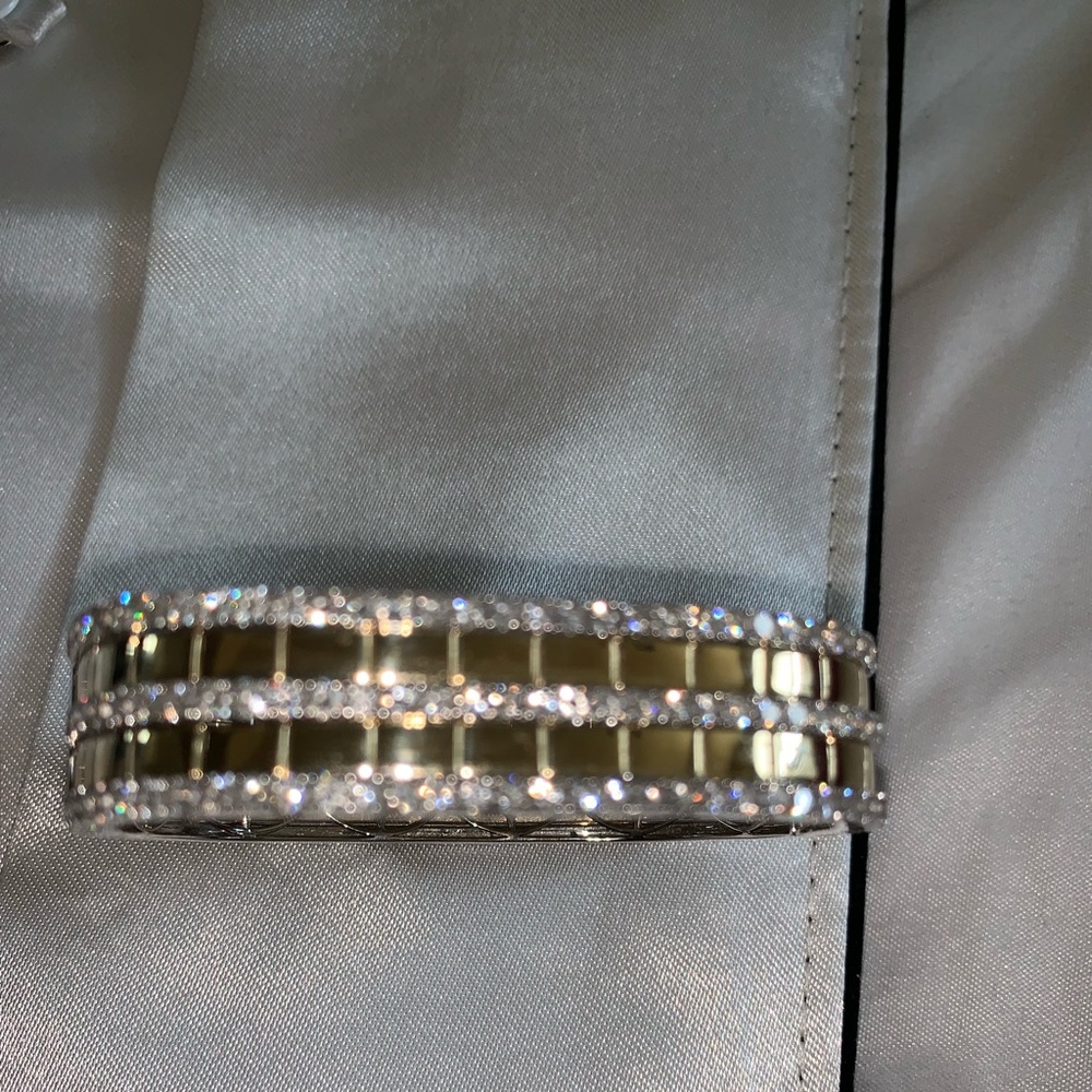 Women diamond bracelet 14kt white and yellow gold